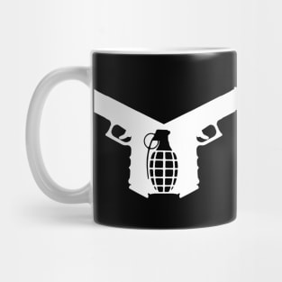 Crossed Guns Logo Mug